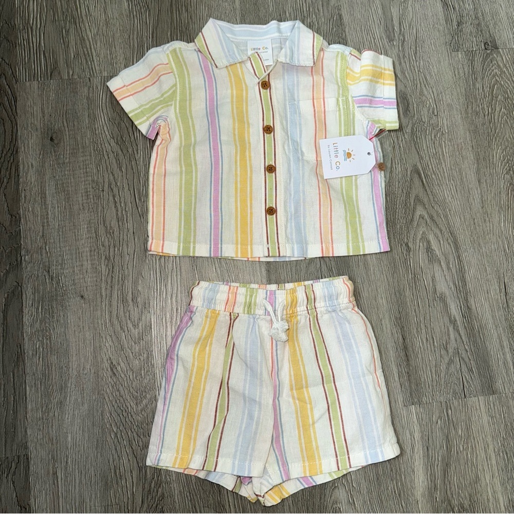 NWT adorable 🥰 little co matching,summer short set. New Baby / infant